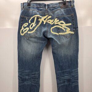 Ed Hardy by Christian Audigier Jeans Men's Vintage Jeans Big Logo Y2k 38x34